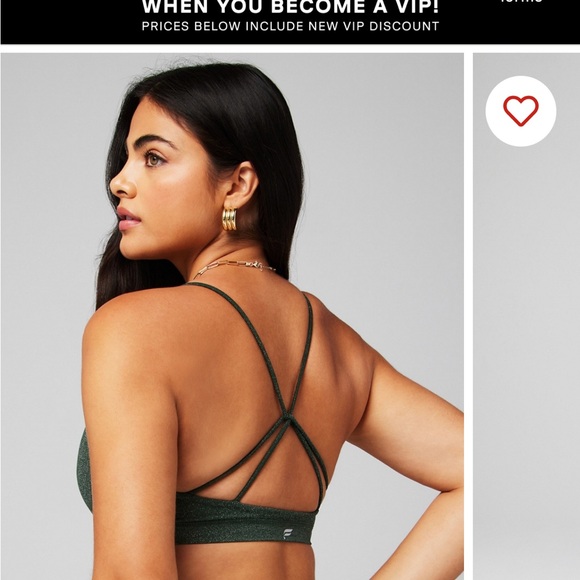 Fabletics Women's Alpine Green Shimmer Seamless Set - Picture 2 of 7